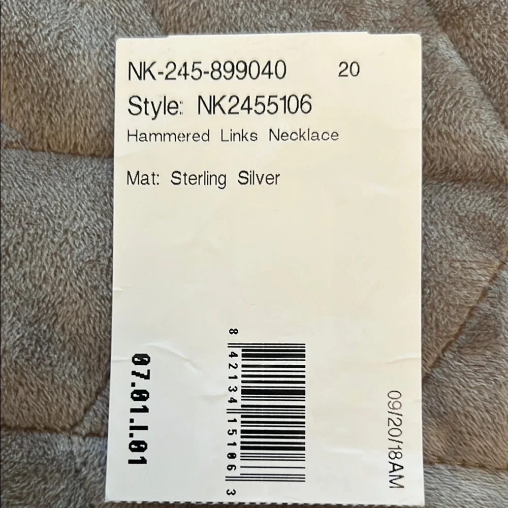 James Avery Hammered Silver Stylish Oval Link Necklace 925 Retired - Picture 13 of 16